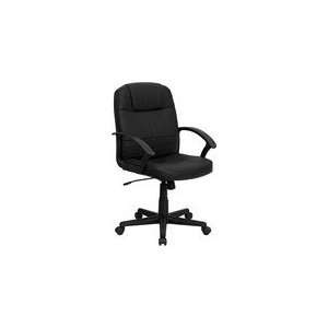   Mid Back Black Leather Executive Swivel Office Chair