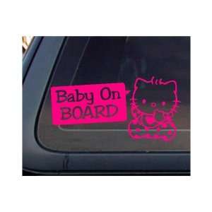 com HELLO KITTY Baby On Board   8 HOT PINK DECAL   NOTEBOOK, LAPTOP 