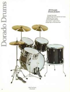 Vintage 70s Gretsch Concert Rock Dorado Drum Set M3940  