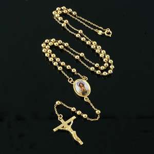 14K Gold filled Blessed Virgin Mary chain necklace N79  