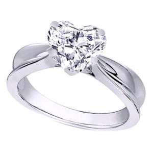 71 Carat Heart Shape Diamond Solitaire Ring D IF  