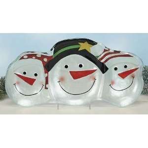  3 Section Snowman Tidbit Tray Case Pack 2