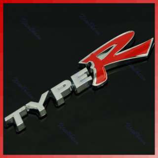 3D TYPER TYPE R Racing Emblem Badge Logo Decal Sticker  