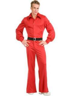  Adult Mens Red Studio 54 Disco Jumpsuit Costume Clothing