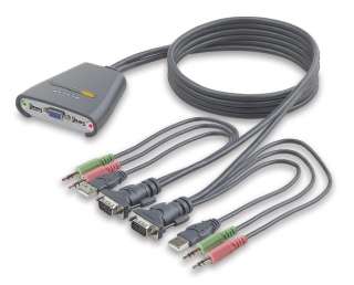 70 BELKIN 2 Port USB KVM Switch Cables Audio F1DL102U  