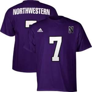  adidas Northwestern Wildcats #7 Football Player T Shirt 