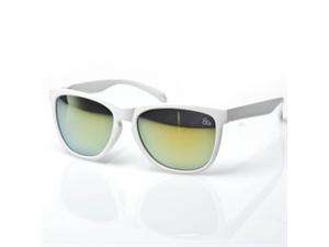   chameleon wayfarer sunglasses with revo lens   White/Gold Mirror