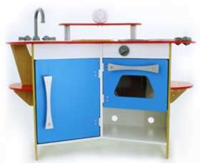 kid sized kitchen set with everything children need for playing 