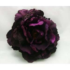  NEW Eggplant Purple Peony Hair Flower Clip and Pin 