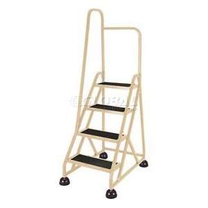  4 Step Aluminum Rolling Ladder   Beige: Home Improvement