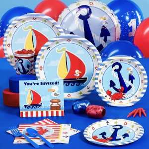  Anchors Aweigh 1st Birthday Standard Party Pack for 16 