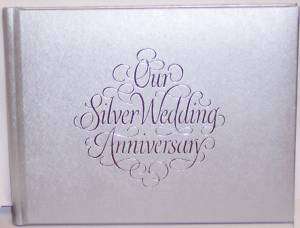 Silver Wedding Anniversary Guest Book  25th Anniversary  