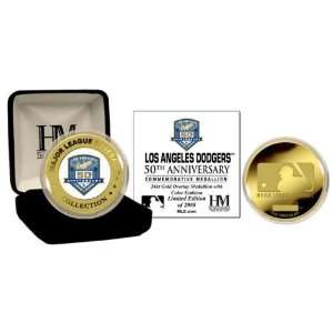   Dodgers 50th Anniversary Gold and Color Coin