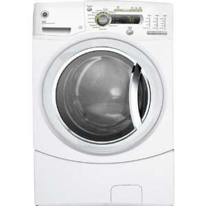    GE GFWH2400LWW 4.1 Cu. Ft. White Front Load Washer Appliances