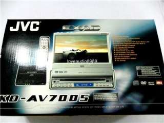 JVC KD AV7005 7 TFT Detachable Auto Indash Monitor DVD MP3 CD Car 