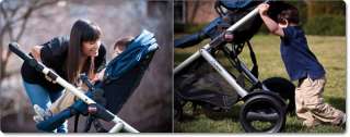 READY stroller features a single step brake, foam filled rubber tires 