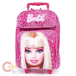 Barbie School Roller Backpack Large Rolling Bag  16in  