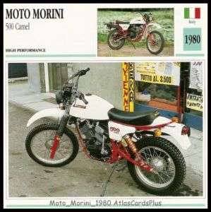 Bike Card 1980 Moto Morini 500 Camel V Twin MM Trail  