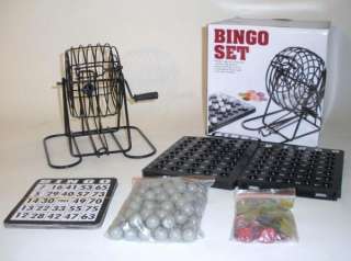 COMPLETE BINGO GAME SET KIT WITH CAGE BALLS AND CARDS NEW  