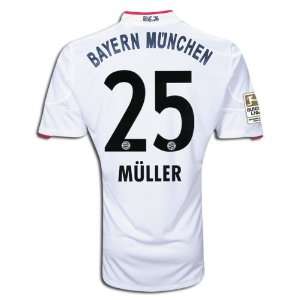  #25 Muller Bayern Munich Away 10 11 Jersey (Adult SizeL 