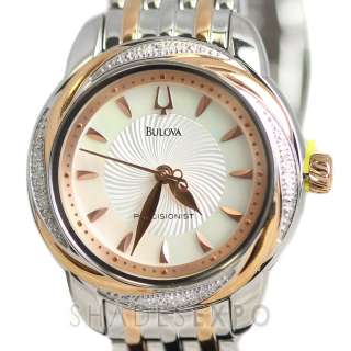 NEW Bulova Watches 98R153 SILVER/GOLD PRECISIONIST COLLECTION MOTHER 