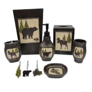   Mountain Lodge Moose And Bear Shower Curtain Hooks