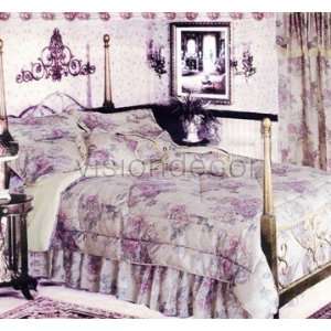   Rose Floral Luxury Jacquard Queen Bed in a Bag Comforter Bedding Set
