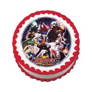 Anime Beyblade Round Edible Icing Cake Topper Decoration  