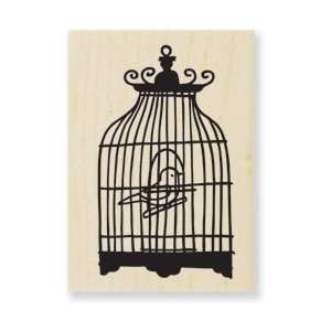   Wood Stamp Frilly Bird Cage; 2 Items/Order: Arts, Crafts & Sewing