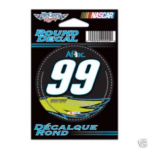 CARL EDWARDS #99 AFLAC NASCAR NUMBER 3 ROUND DECAL  