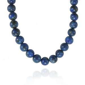  10mm Round Lapis Bead Necklace, 18+2Extender Jewelry