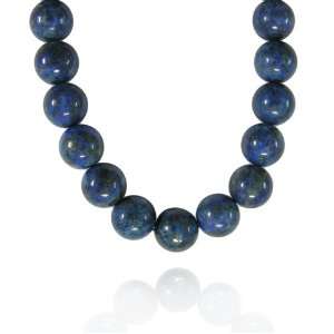  12mm Round Lapis Bead Necklace, 16+2Extender Jewelry