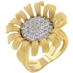  Brushed Gold Flower Ring (size 09) 