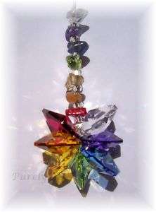CHAKRA STAR Suncatcher~Crystal/Gemstone for Healing  