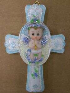 new baptism remembrance gift baby angel cross boy girl  