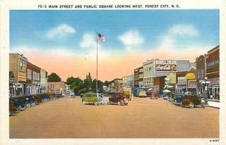NC FOREST CITY MAIN ST PUBLIC SQUARE VERY EARLY T15211  