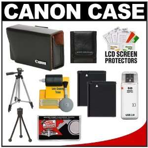  Canon PSC 900 Leather Digital Camera Case Bag + (2) NB 8L 