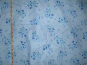 Fabric Blues Clues 2 yards White blue yellow green pink  