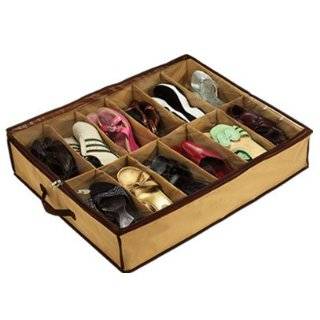   Shoe Organizer   With Sewn In Fabric Shoe Dividers. No Cardboard