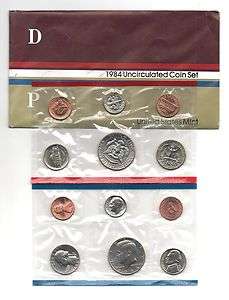 1984 U.S. Mint Uncirculated Coin Set w/ Mint Medallions  