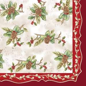  Christmas Holly Paper Dinner Napkins: Health & Personal 