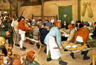 Reproducción vintage Pieter Bruegel la anciano boda campesina