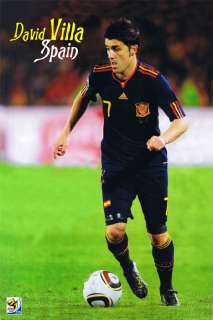 David Villa Spain Champ World Cup 2010 Football Poster  