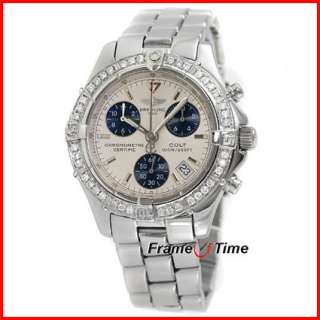   Mens/Ladies Midsize Colt Diamond Chronograph Quartz Steel Watch A53035