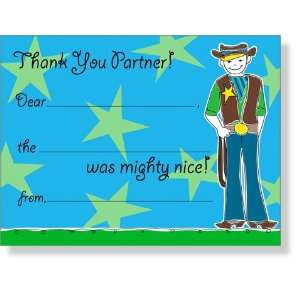  Cowboy Round Up Fill In Thank You Cards 