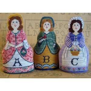  Alphabet Dolls   Cross Stitch Pattern Arts, Crafts 