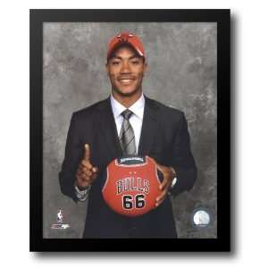  Derrick Rose # 1 Pick 2008 NBA Draft 12x14 Framed Art 
