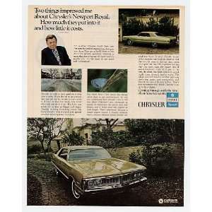  1972 Arthur Godfrey Chrysler Newport Royal Print Ad (12519 
