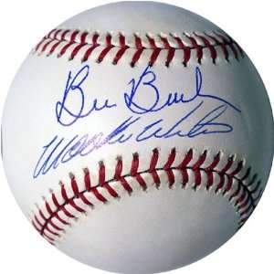  Mookie Wilson & Bill Buckner Signed Baseball Sports 