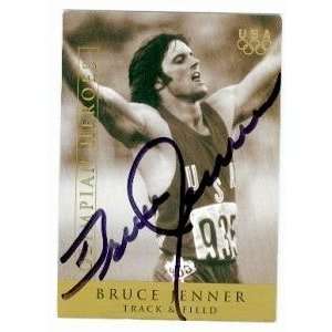 Bruce Jenner Autographed/Hand Signed card (Decathlon USA Gold Medal 